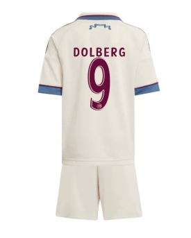 Billige Fotballdrakt Ajax Kasper Dolberg #9 Replika Tredjedraktsett Barn 2025-26 Kortermet (med bukser)